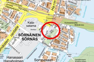 Kehittämisvarausalueen sijainti kartalla.