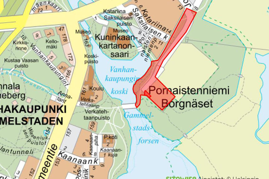 Työalue kartalla.