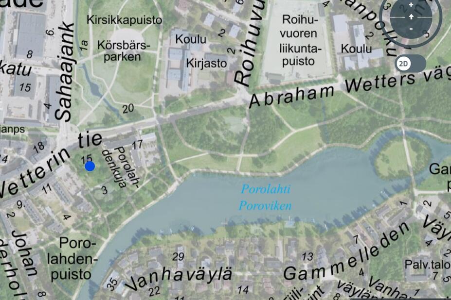 Uuden päiväkodin sijainti kartalla.